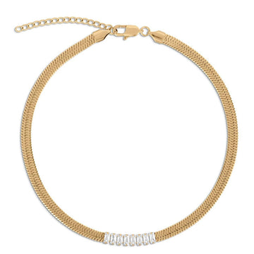 Heloisa Baguette Snake Chain Choker Necklace