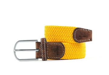 Saffron Yellow Woven Elastic Belt