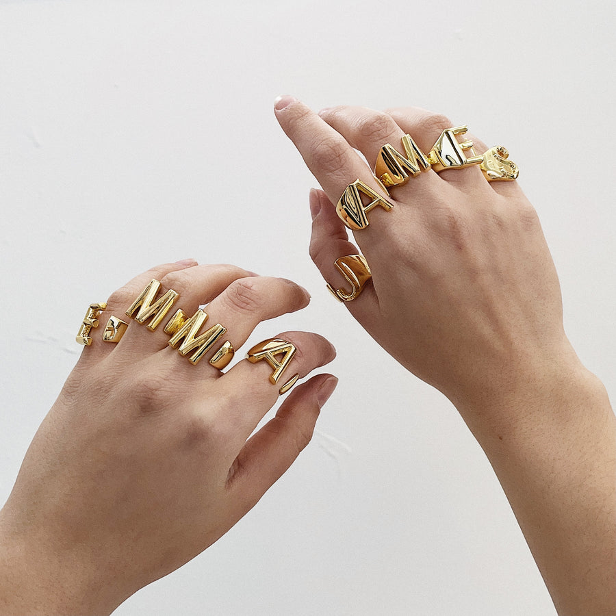 Harry Styles Letter Rings Chunky Letter Rings